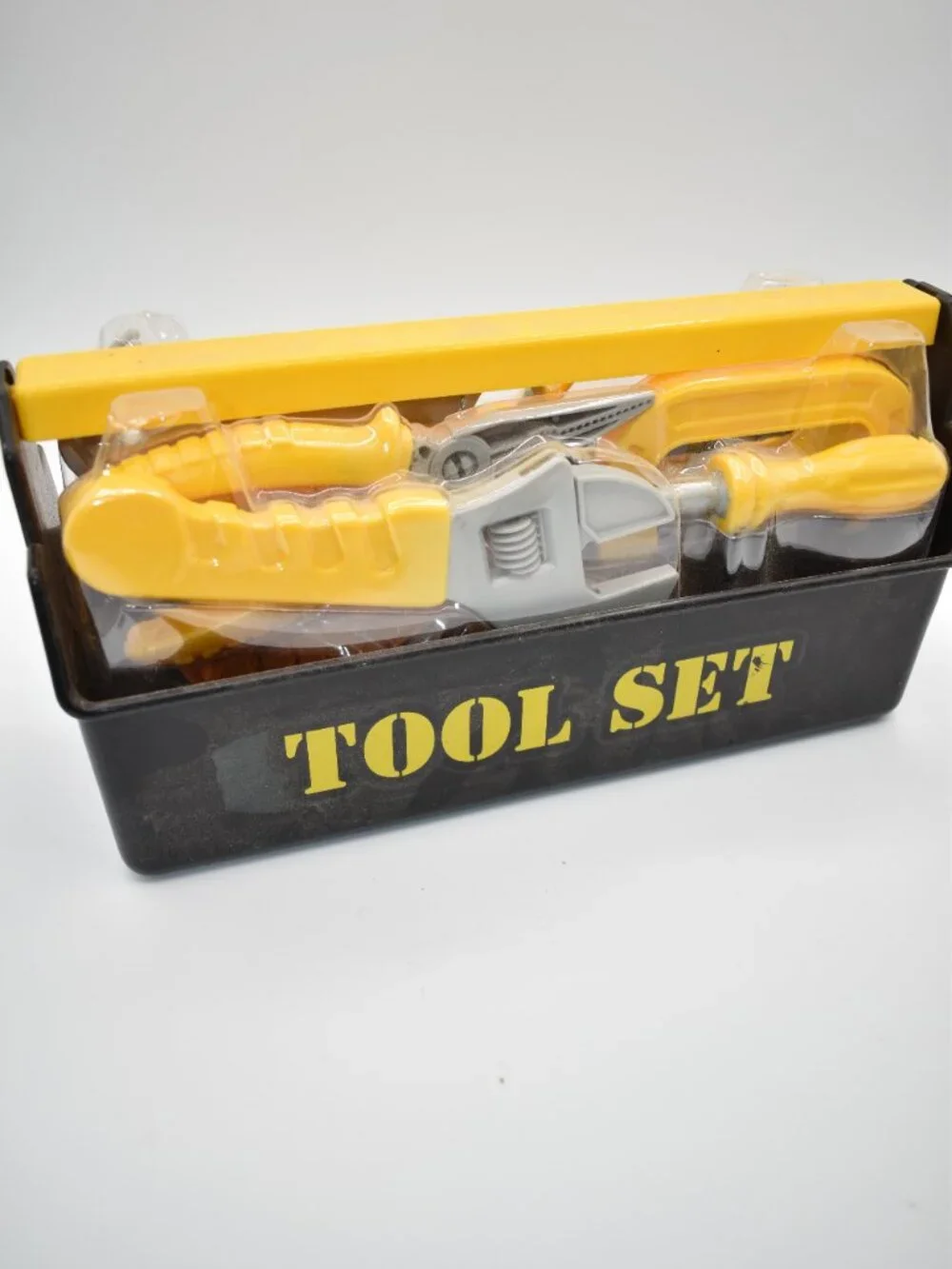 Kids Pretend Tool Set Toolbox Hammer Wrench Pliers Screwdriver Safety Goggles